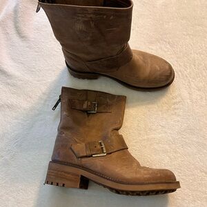 Brown Leather ankle boots